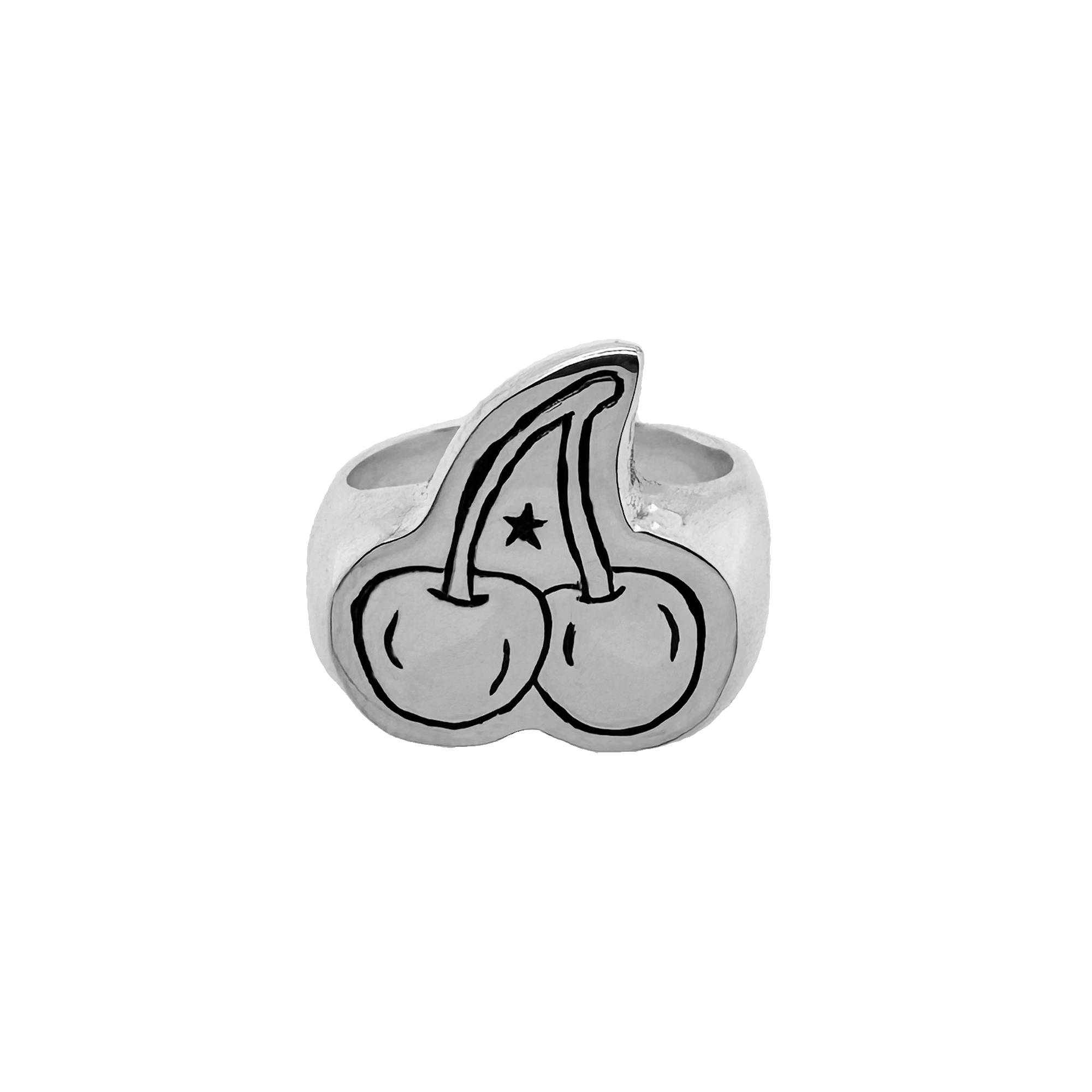 Cherry Ring in Sterling Silver – Chunky Jewellery – Rat Betty Cherry Ring in Sterling Silver – Chunky Jewellery – Rat Betty