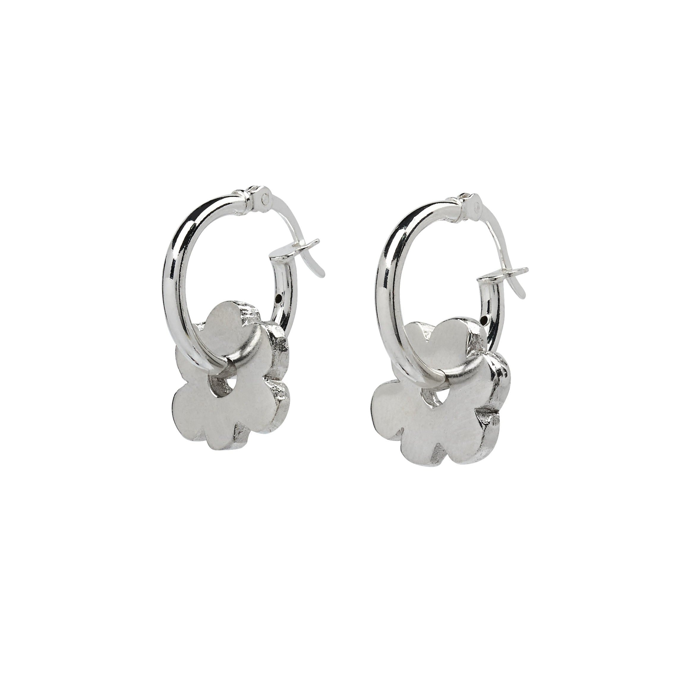 Plain silver earrings