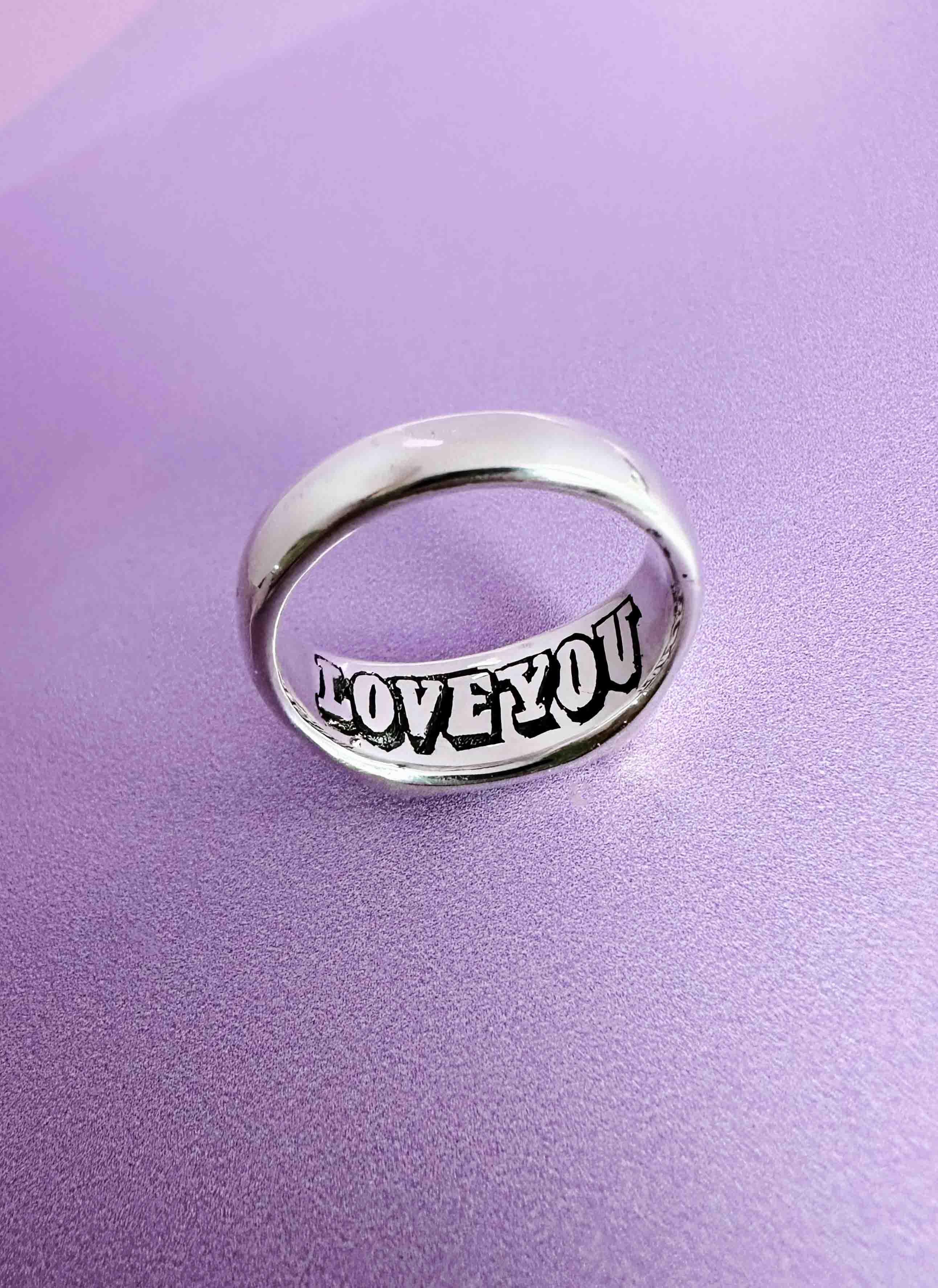 Silver love rings