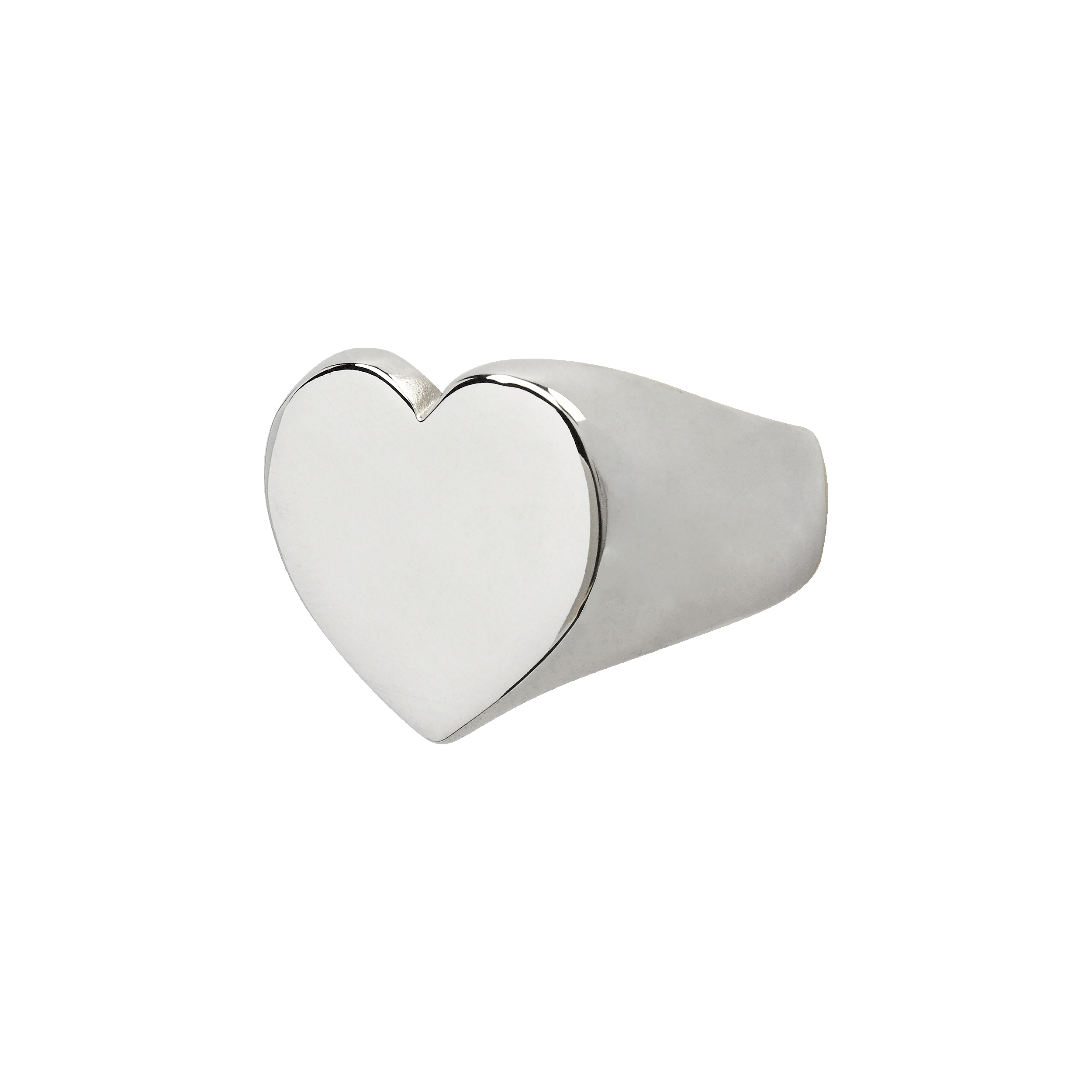 Large Blank Chubby Heart Ring