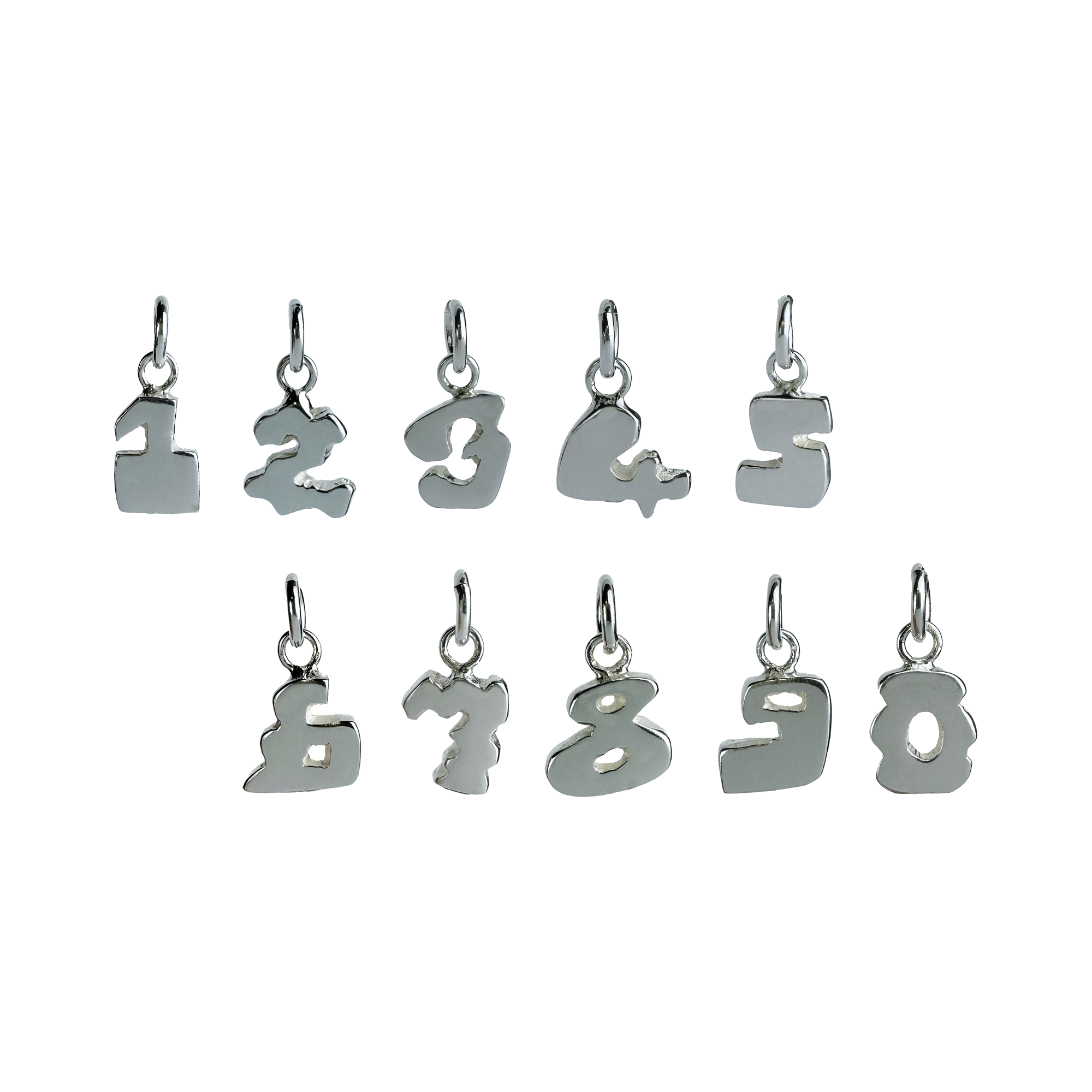 Alphabet and Number Charm Necklace