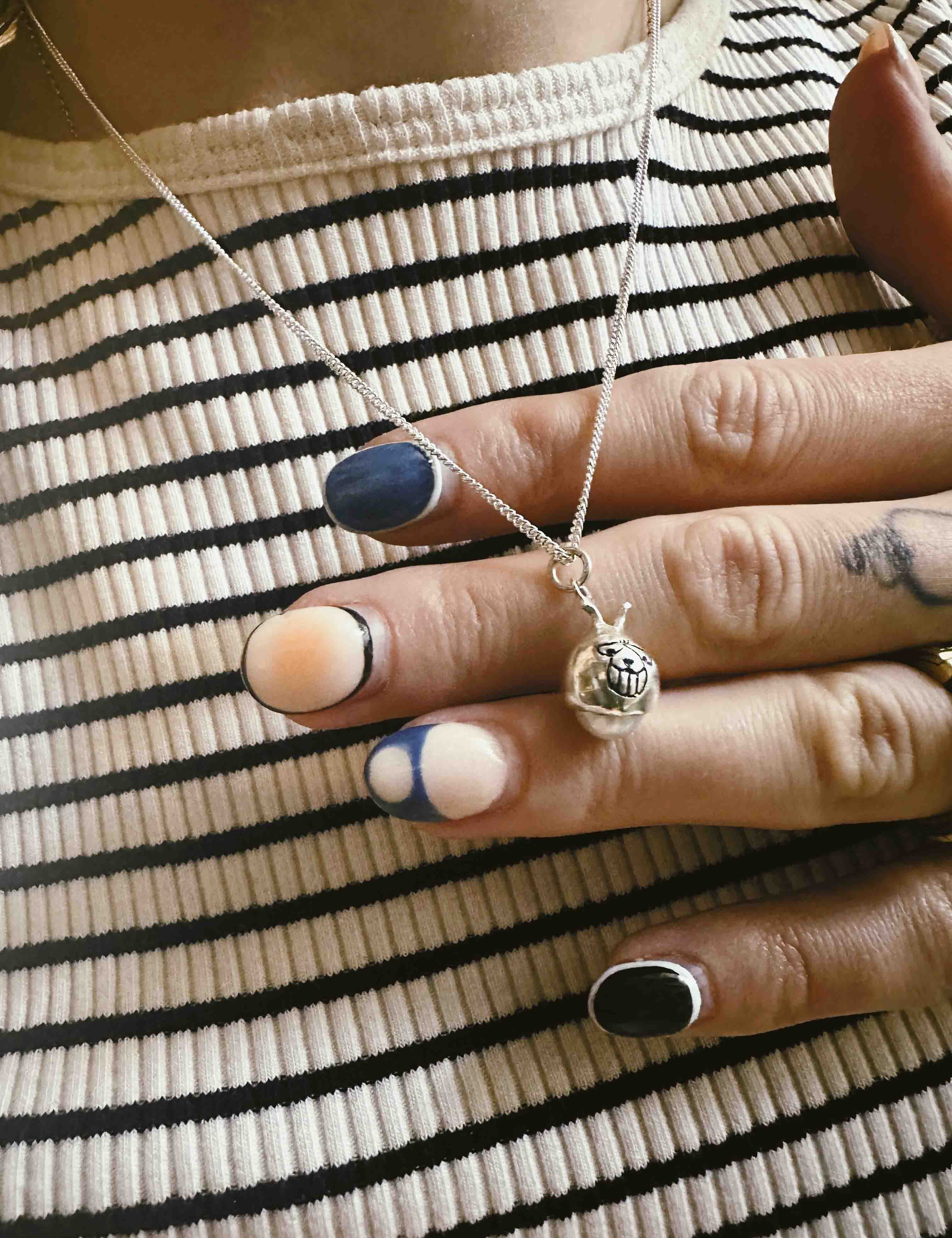 Space Hopper Necklace with Pearl