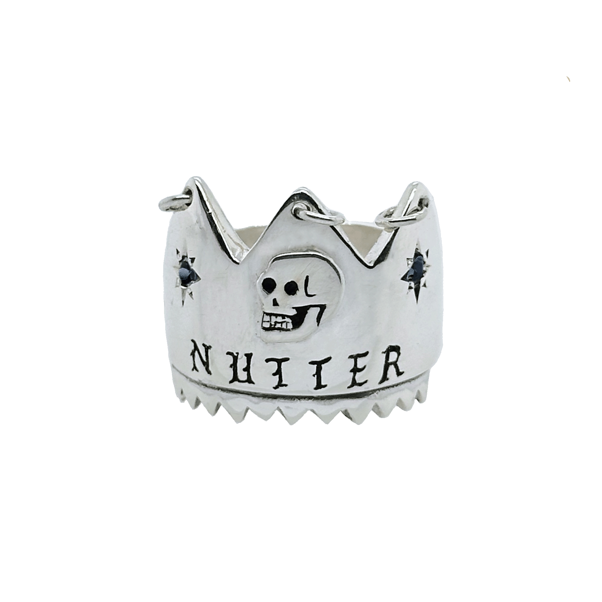 Nutter Crown Ring in Sterling Silver with Sapphires in Sterling Silver ...