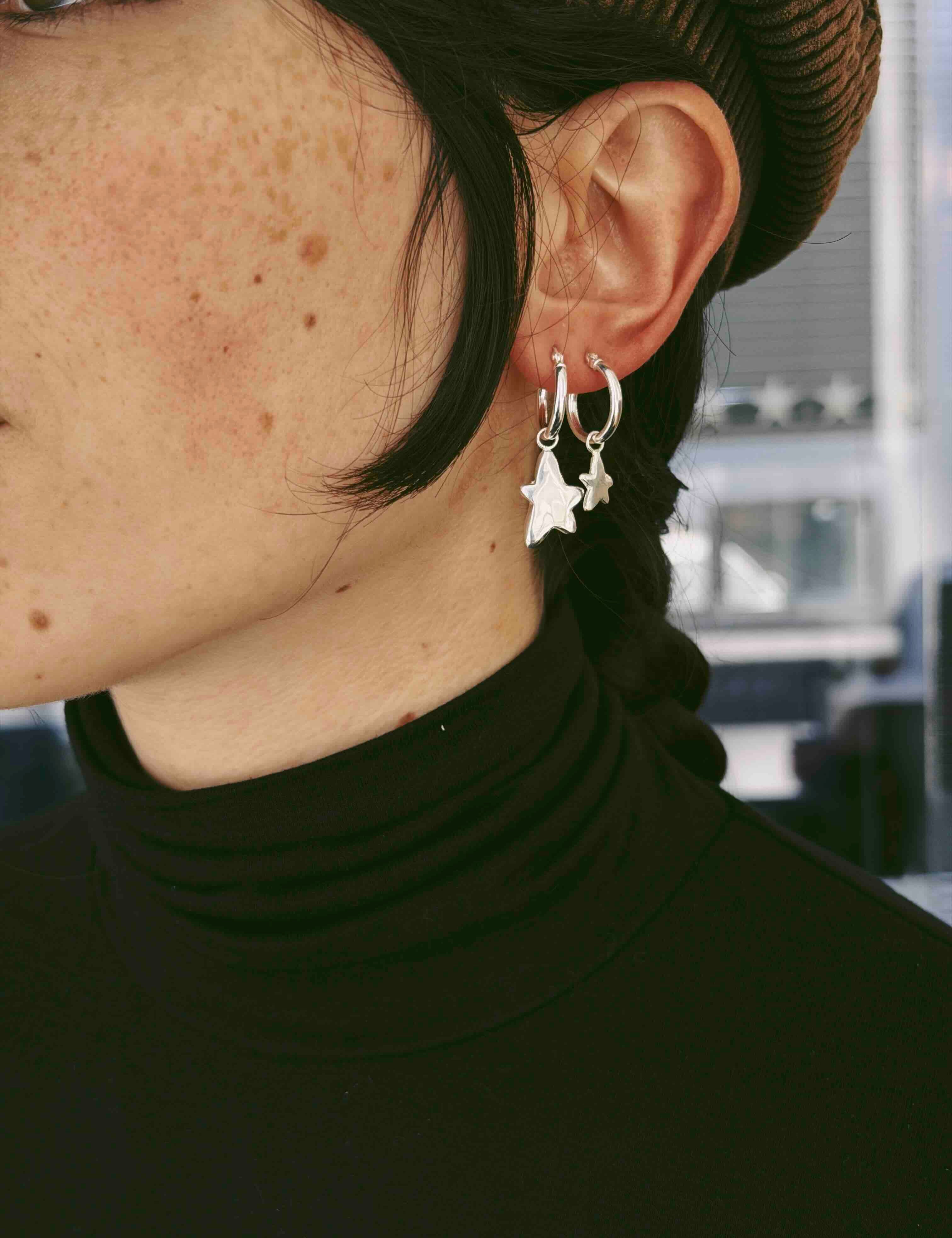 Big Star Hoop Earrings
