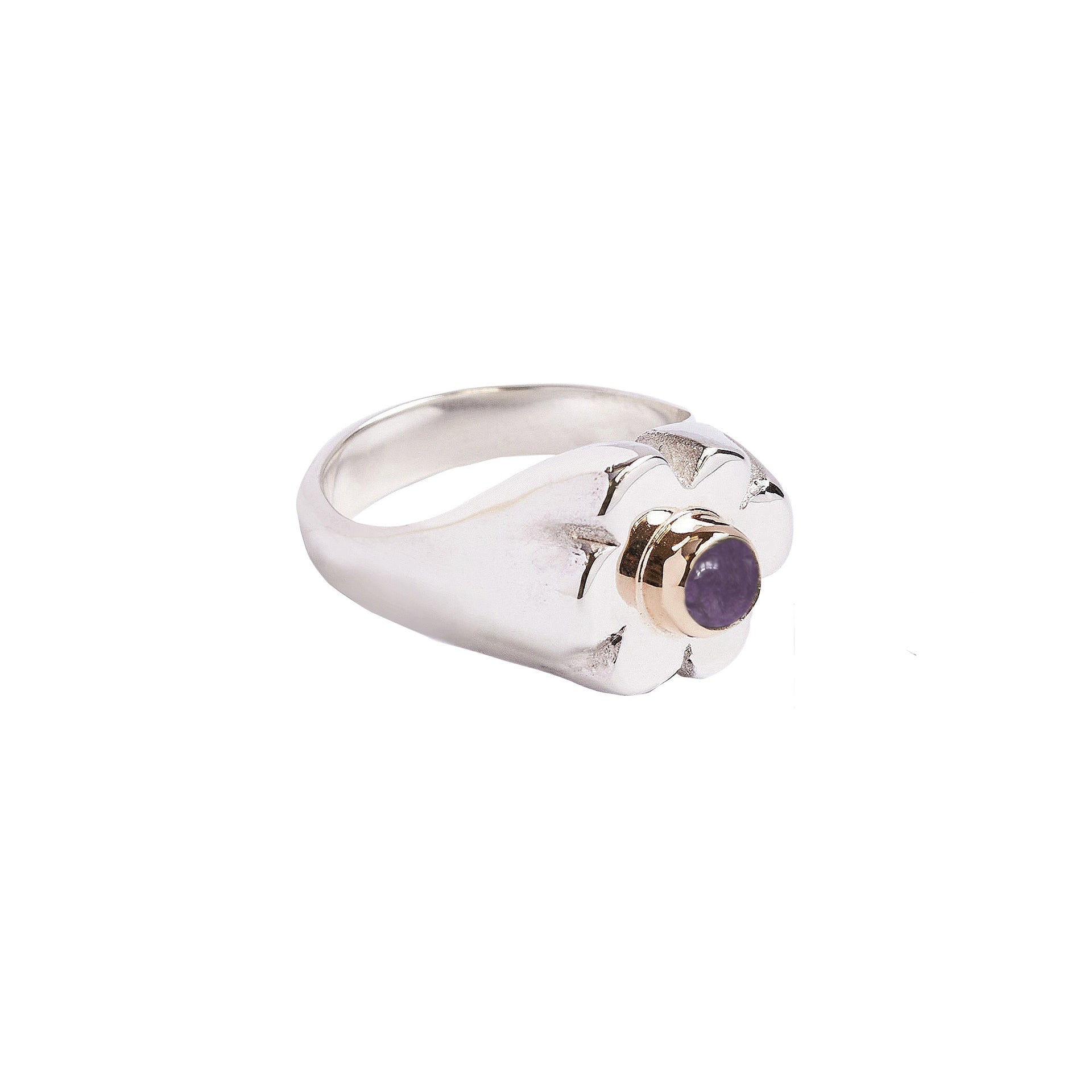 Lil Amethyst Wonky Flower Ring – Rat Betty