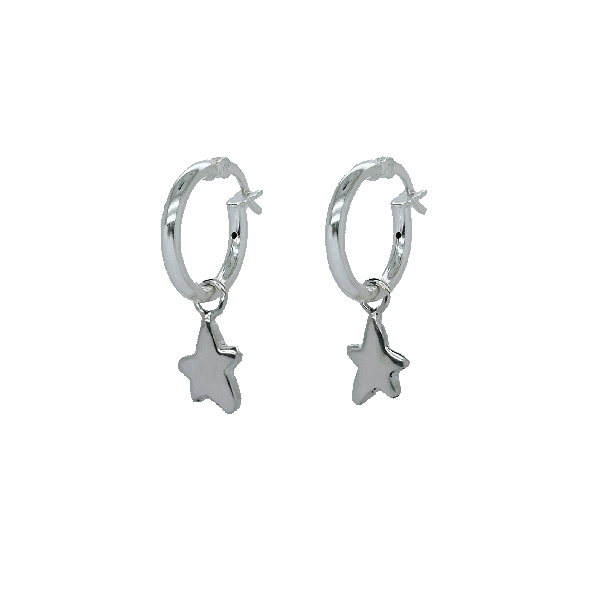 Small Star Hoop Earrings
