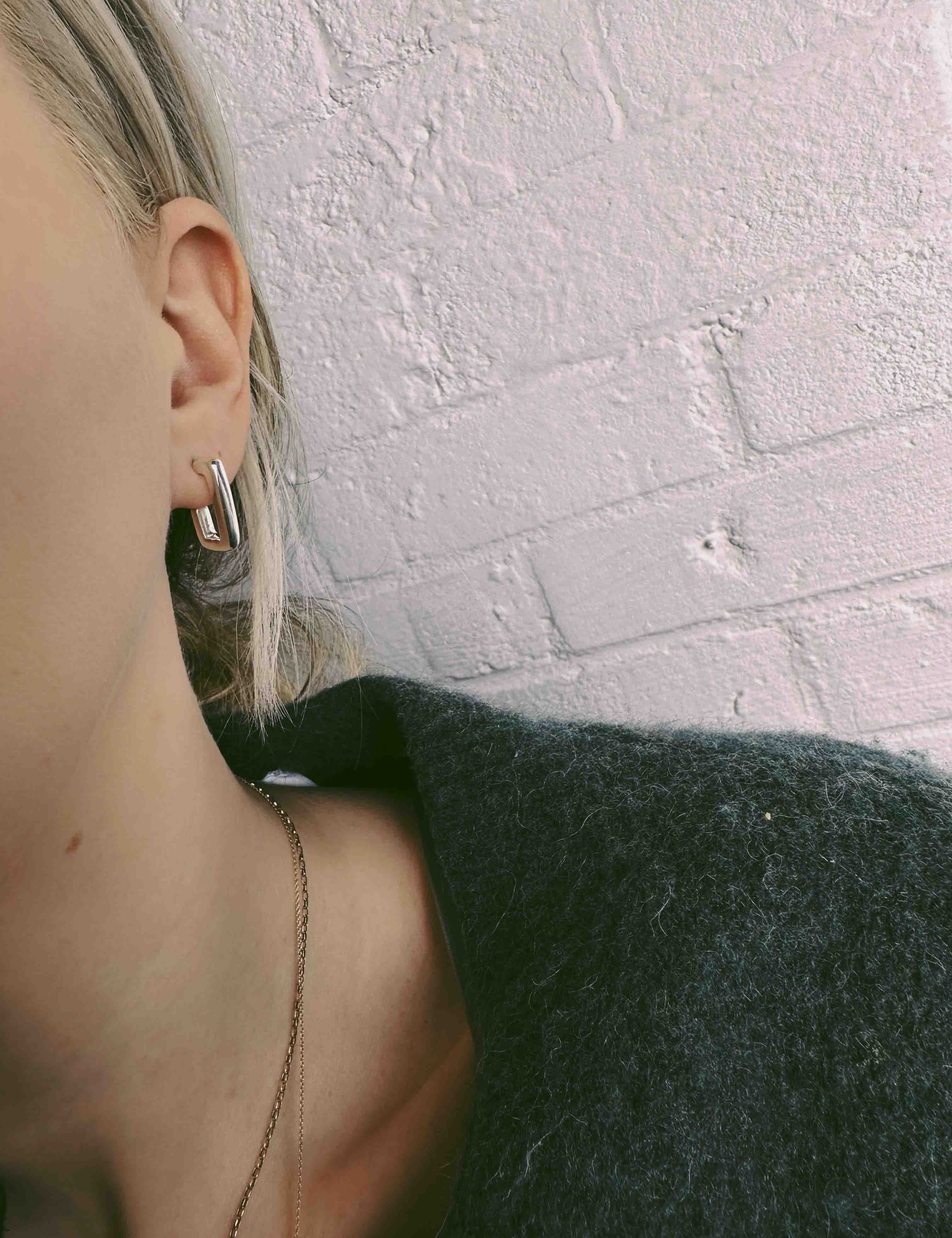 Small Square Hoop Earrings