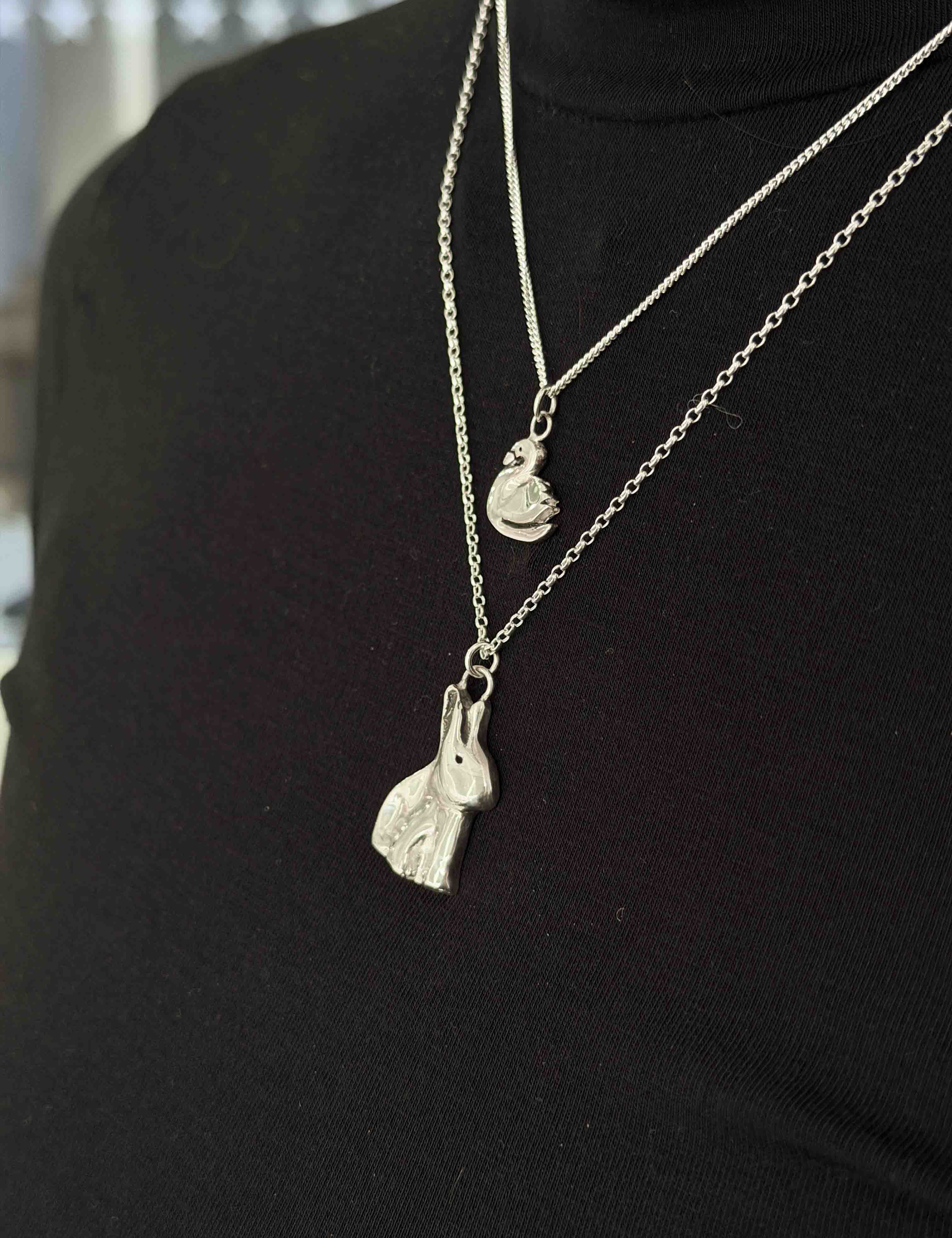 Swan Charm Necklace
