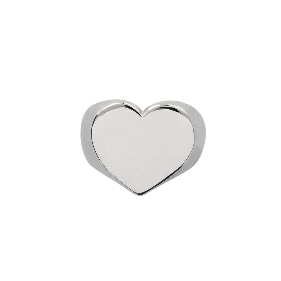 Large Blank Chubby Heart Ring