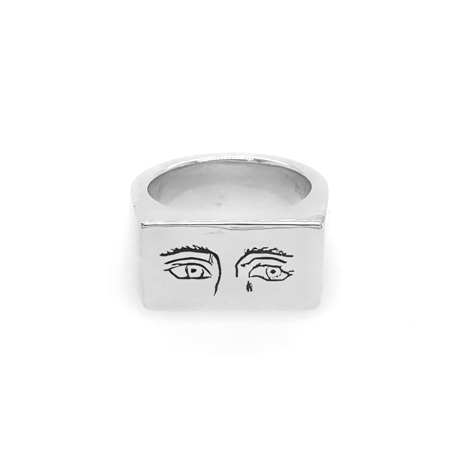 Sad Eyes Silver Ring – Rat Betty